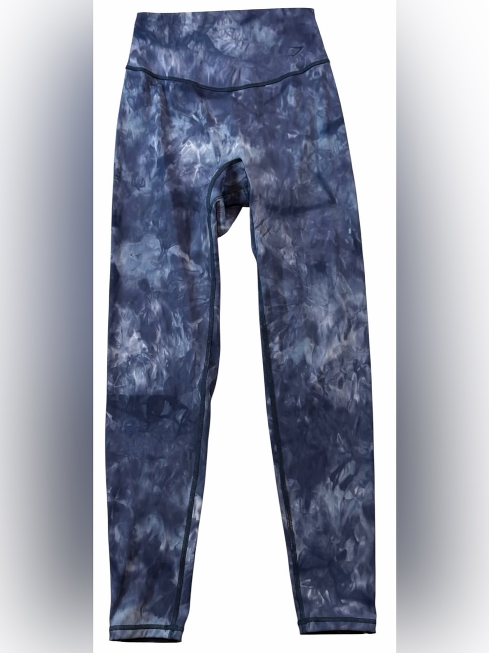 Gymshark Blue Tie Dye 7/8โ High Waisted Leggings Activewear